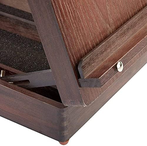 kingart adjustable wood table sketchbox easel, premium beechwood, front angle view