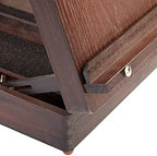 kingart adjustable wood table sketchbox easel, premium beechwood, front angle view