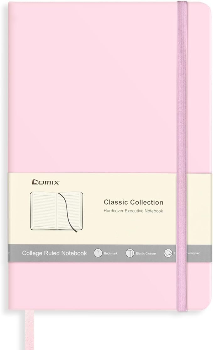 Comix Lined Journal Notebook for Women Men, Journaling Notebooks for Office by Comix