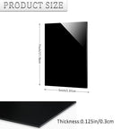 4 Pieces Black Acrylic Sheet, 5 x 7 Inch 1/8 Inch Thick, Home Decor, Display - Image 2