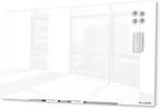 J&J worldwide Glass Whiteboard, Magnetic Brilliance White Dry Erase Board 36" x