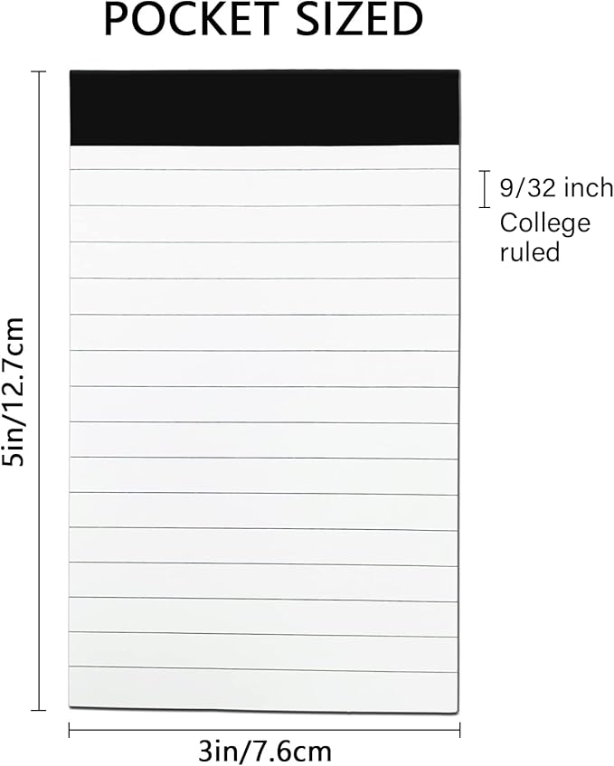 Nichela 8 Pcs Note Pads Refills 3 x 5 inches Memo Small Notebook Writing Pads - Image 2