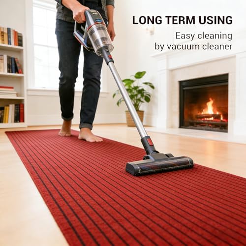 stripe runner rug 2 x 6 ft indoor, side view