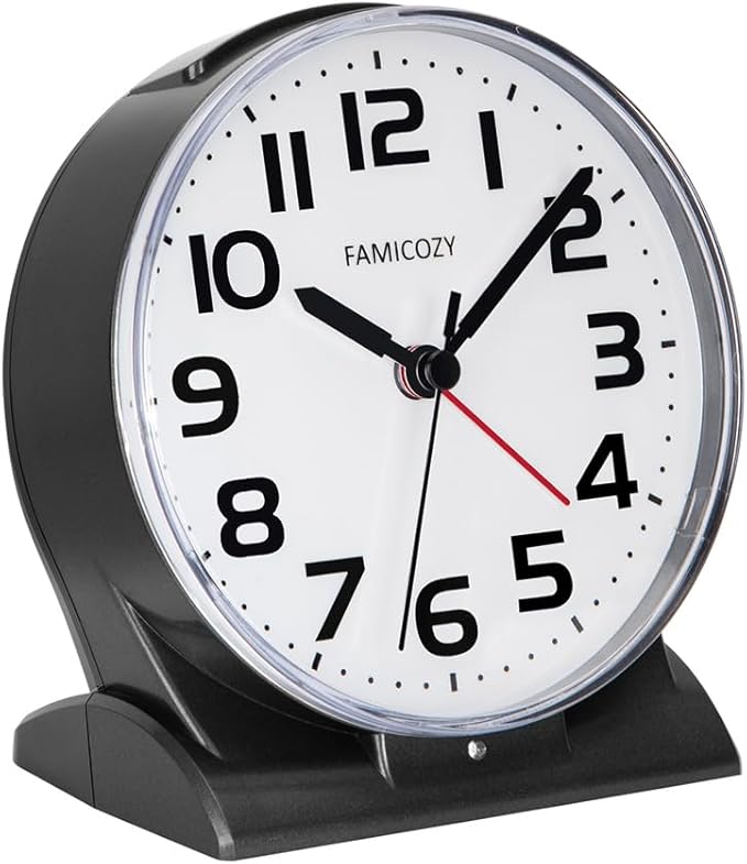 FAMICOZY Automatically Backlighted Alarm Clock, Silent No Ticking by FAMICOZY