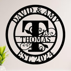 Custom Metal Signs | Personalized Monogram Name Sign | Outdoor Wall Art - Image 9