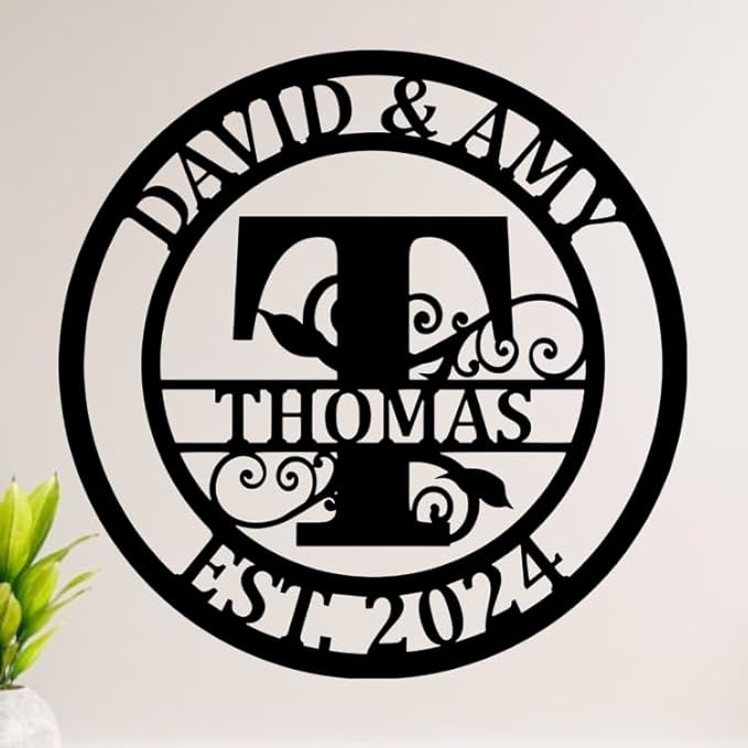 Custom Metal Signs | Personalized Monogram Name Sign | Outdoor Wall Art - Image 9
