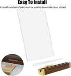 8.5 x 11 Menu Holder, Acrylic Table Menu Stand, Classic Wooden Sign Holder - Image 3