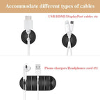 Shintop Cable Clips, 16 Pack Black Cord Organizer Adhesive Cord Management Wire - Image 5