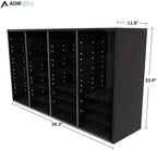 AdirOffice Wooden Adjustable Literature Organizer, 36 Compartment Office Mailbox - Image 3