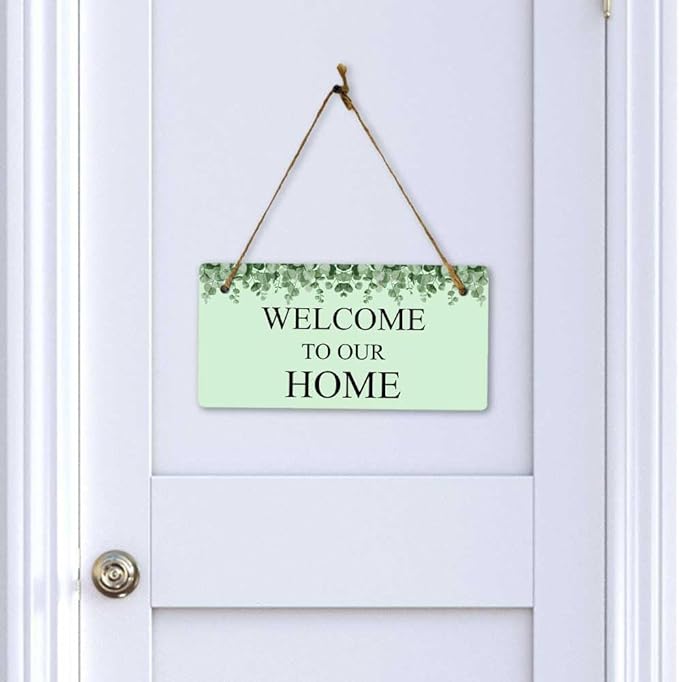 Signs ByLITA Eucalyptus Greenery Personalized Hanging Wall or Door Sign | - Image 6