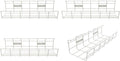 Under Desk Cable Management- 4 Pack Cord Organizer. Metal Wire Cable Management