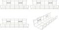 Under Desk Cable Management- 4 Pack Cord Organizer. Metal Wire Cable Management by Coyacool