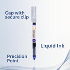 REVAIS Blue Gel Pens Pack of 6 | 0.6mm Smooth Writing Rollerball Pen | Premium - Image 6
