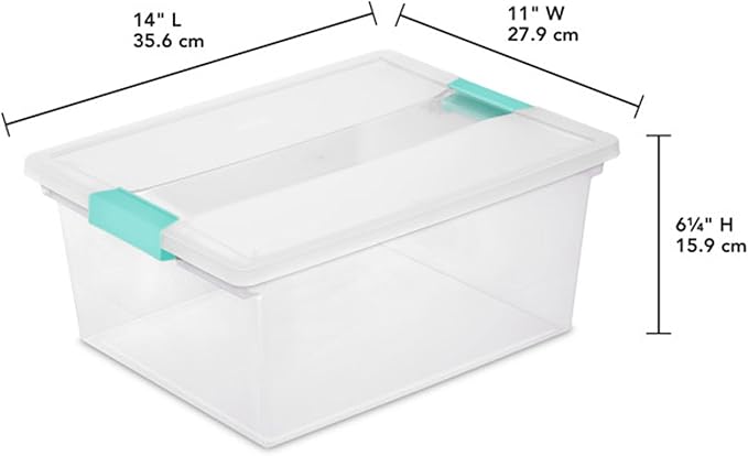 Sterilite 16-Pack Clip Box, Stackable Clear Plastic Bins - Image 3