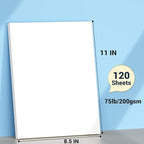 Cardstock Paper, 120 Sheets Card Stock, 200GSM Thick Printer Paper 8.5x11 - Image 2