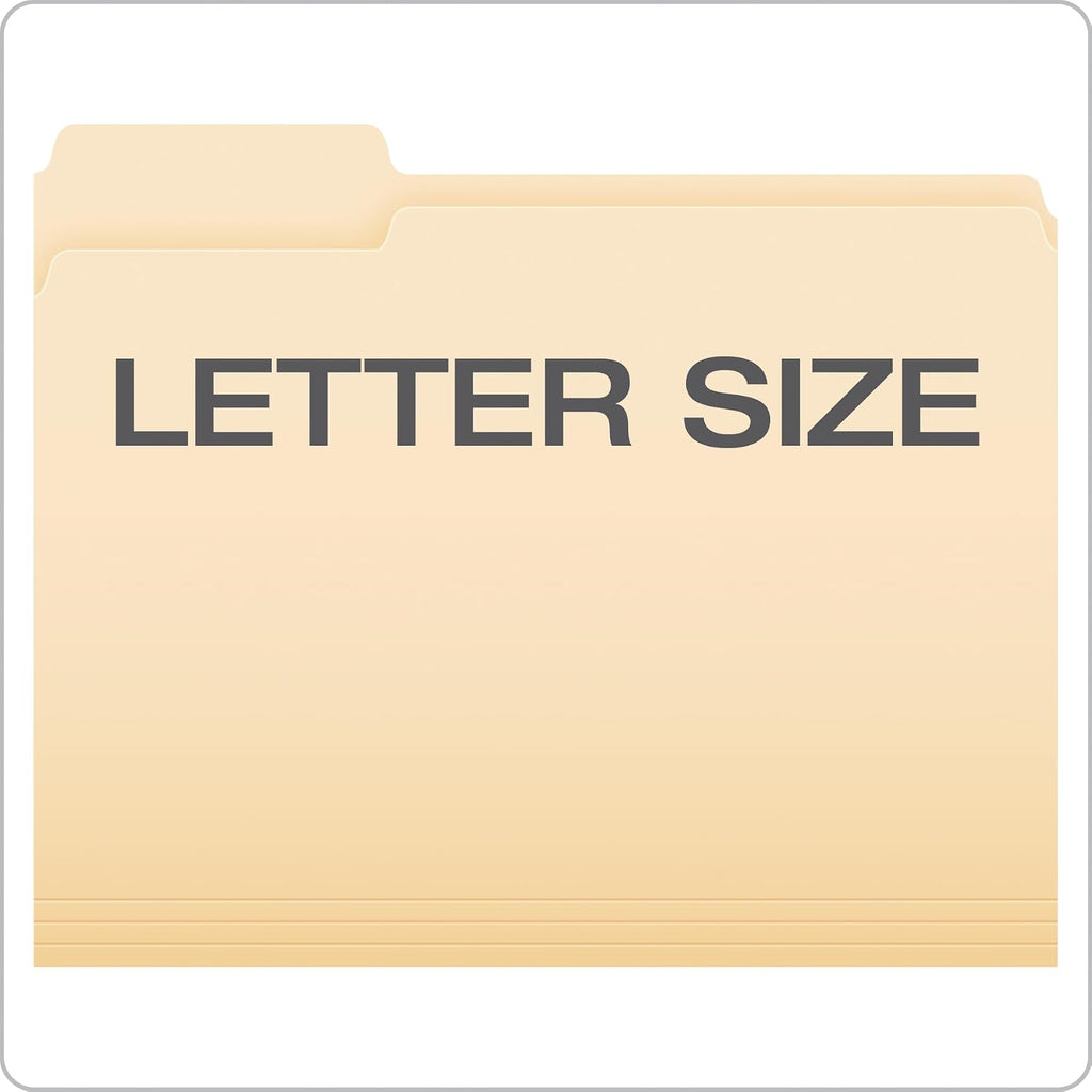 Pendaflex File Folders,250 Bulk Package,Durable Manila Folders,Letter Size (8.5" x 11"),3 Tabs for Easy Labeling,Everyday Filing Essential for Offices,Classrooms&Home Document Organization (Pack of 2)
