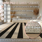 washable 2x6 striped modern easy jute runner indoor, close-up detail