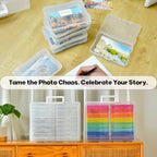 Haundry Photo Storage Box with 16 Inner 4" x 6" Photo Case, Portable Storage - Image 6