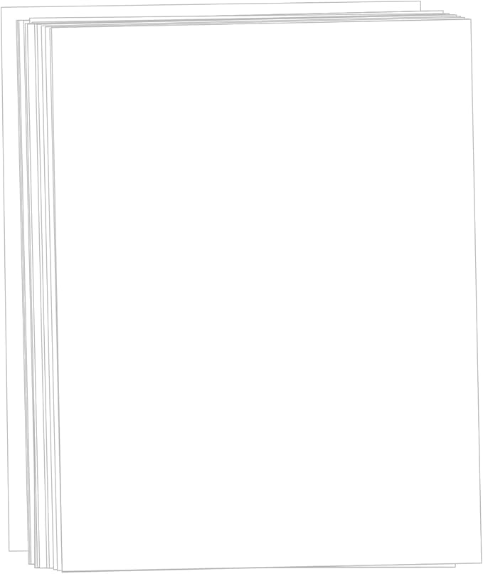 White Cardstock 8.5x11, Creebe 50 Sheets 65lb Card Stock Printer Paper 8.5 x 11 by Unknown