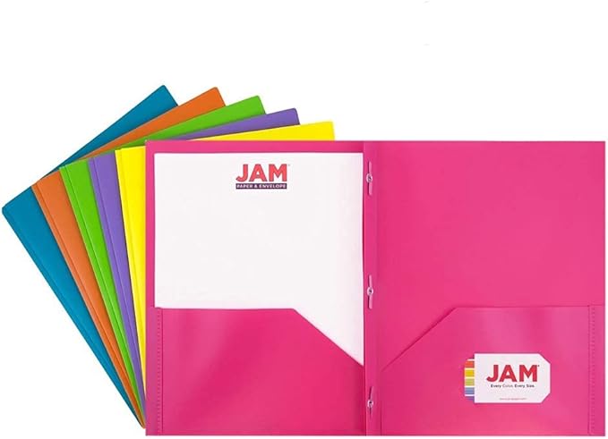 JAM PAPER Plastic Color POP Folders by JAMPaper