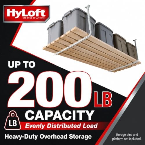 hyloft 33 in. x 34 in. adjustable garage, close-up detail
