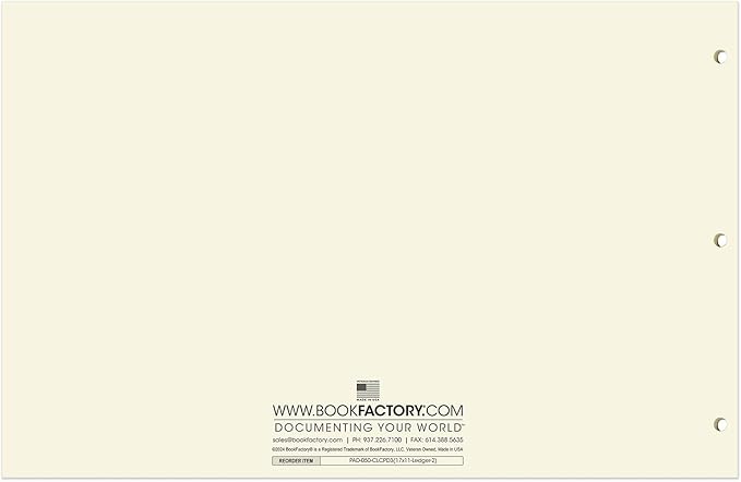 BookFactory Ledger Pad/Large 2 Column Accounting Ledger Columnar Pads - Image 3