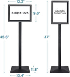 Golemas Sign Stand for Display, 11lbs Integrated Rod Heavy Duty Pedestal Floor - Image 7