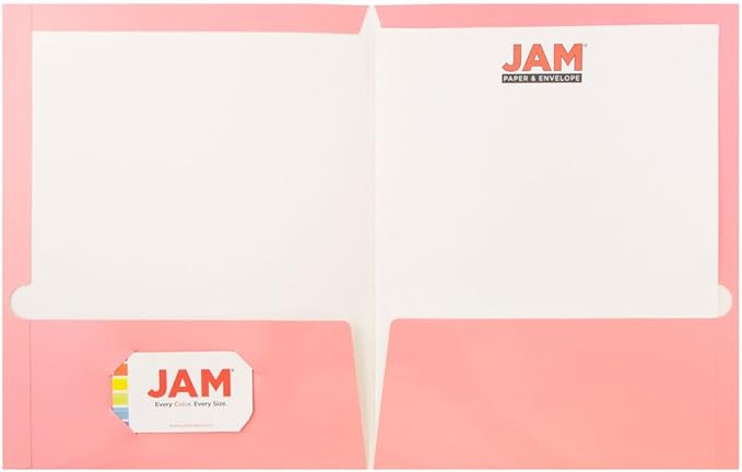 JAM PAPER Laminated Two Pocket Glossy School Folders - Image 2