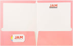 JAM PAPER Laminated Two Pocket Glossy School Folders - Image 2