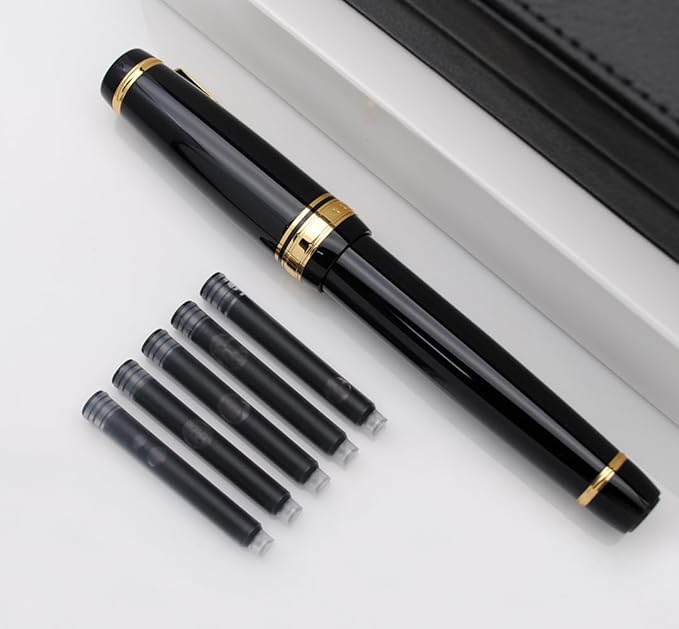 xixixiaozhu Metal Big Fountain Pen, Medium Nib 0.7mm, Includes Ink Converter & - Image 9