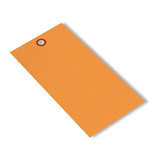 SmartSign 6.25 x 3.125 inch “Orange” Blank Tyvek Shipping Tags - Image 5