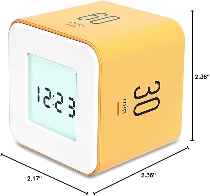 mooas Multi Cube Timer Clock, Rotating Flip Gravity Sensor Time Management - Image 10