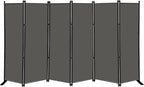 MAYOLIAH 6 Panel Folding Privacy Screen 9ft Wide, 6ft Tall Partition Room by MayoliahHome