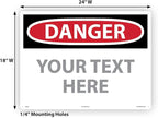 Custom OSHA Style Danger Sign 18" x 24" Aluminum Sign, Customizable "Your Text - Image 6
