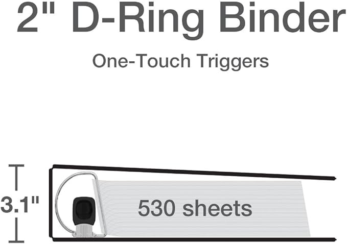 Cardinal 3 Ring Binder, 2 Inch Premier Easy Open Binder, ONE-Touch Locking - Image 2