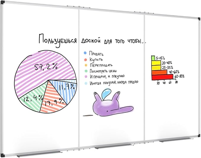 XBoard Magnetic Whiteboard 96 x 48 Inch, Giant Foldable Dry Erase White Board - Image 5