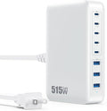 USB C Charger Block 515W GaN IV 8 Port Fast Charging Station Hub, Dual PD 100W by GKUTW