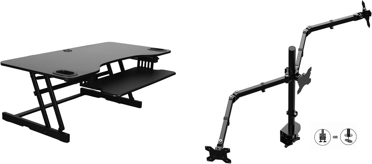 Rocelco 45" Height Adjustable Standing Desk Converter
