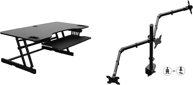 Rocelco 45" Height Adjustable Standing Desk Converter by Rocelco