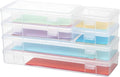 novelinks Stackable Plastic Clear Storage Box Containers by novelinks