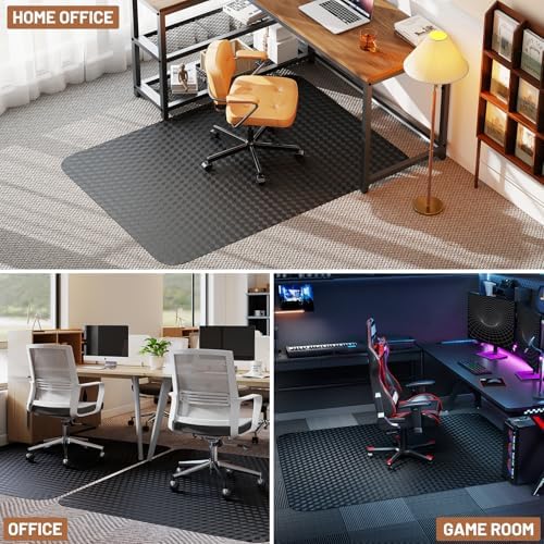 Office Chair Mat for Low Pile Carpet, 48" x 60" Clear Plastic