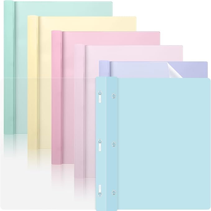 6 PCS Pastel Plastic Report Covers by gisgfim