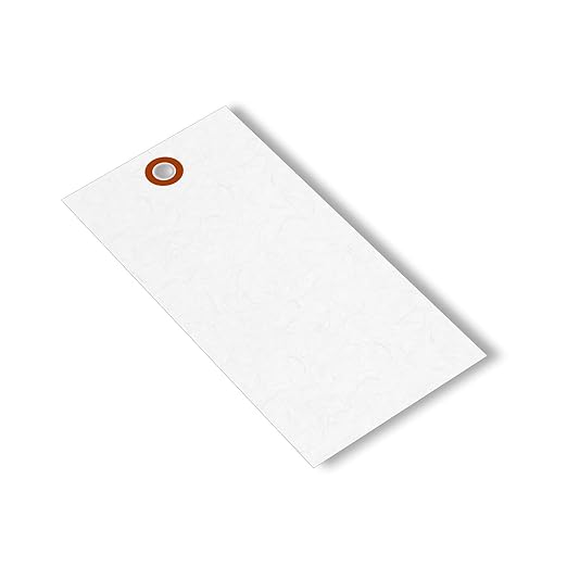 SmartSign 5.25 x 2.625 inch “White” Blank Tyvek Shipping Tags by SmartSign