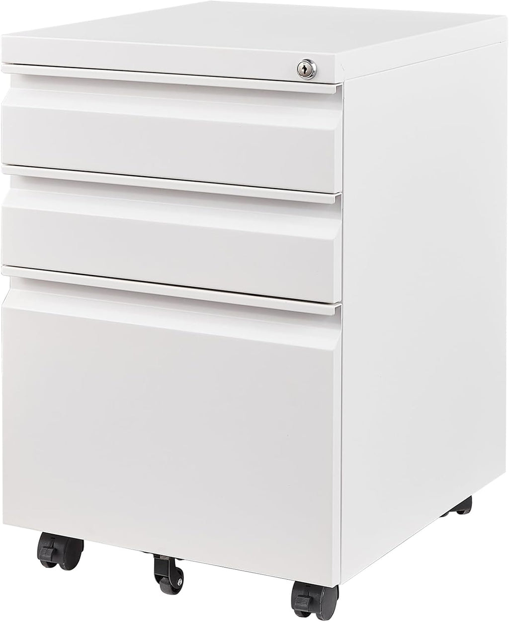letaya 3 drawer mobile file cabinet with lock, main product view