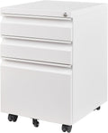 letaya 3 drawer mobile file cabinet with lock, main product view