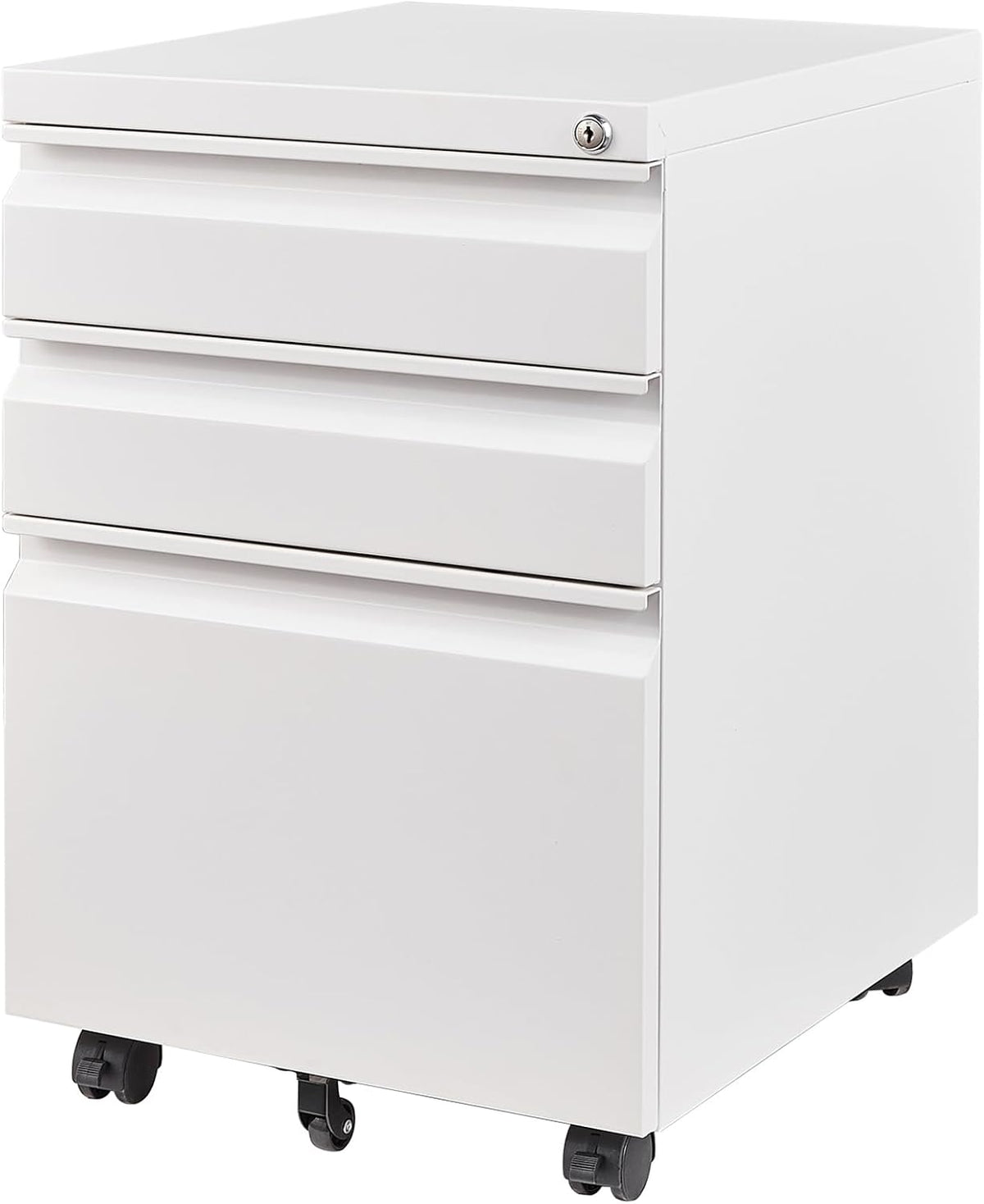 letaya 3 drawer mobile file cabinet with lock, main product view