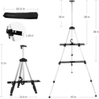 RRFTOK Art Painting Display Artist Easel Stand, Aluminum Metal Tripod - Image 5