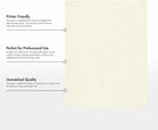 LUXPaper 8.5" x 11" Classic Linen Paper | Letter Size | Natural White | 70lb. - Image 8