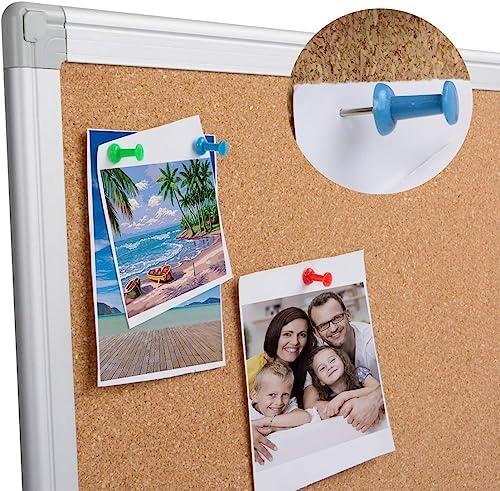 2-Pack Cork Board Bulletin Board 24 x 18, Silver Aluminium Framed Corkboard, ...