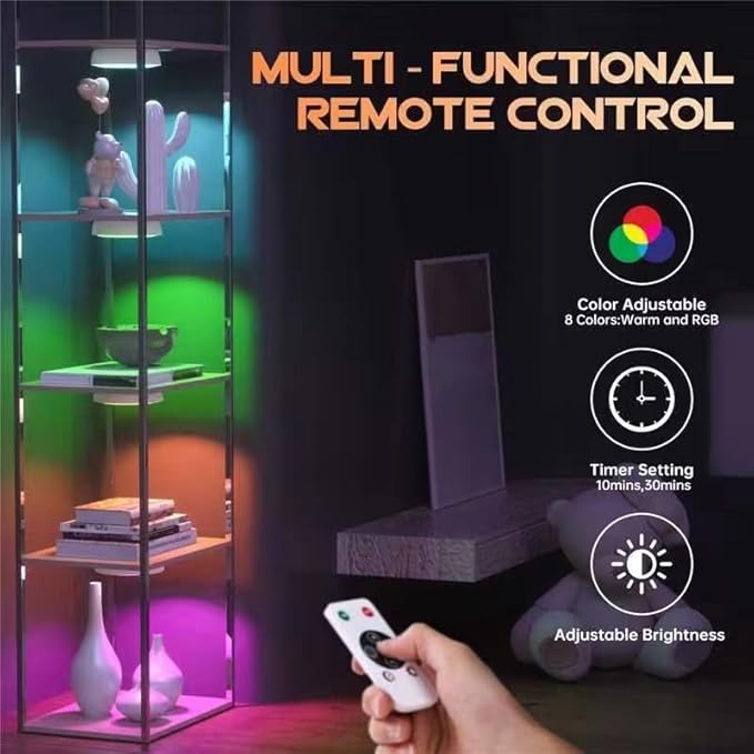 Motion Sensor Step Lights, 8 Colors Changeable RGB LED Closet Lights, USB - Image 5